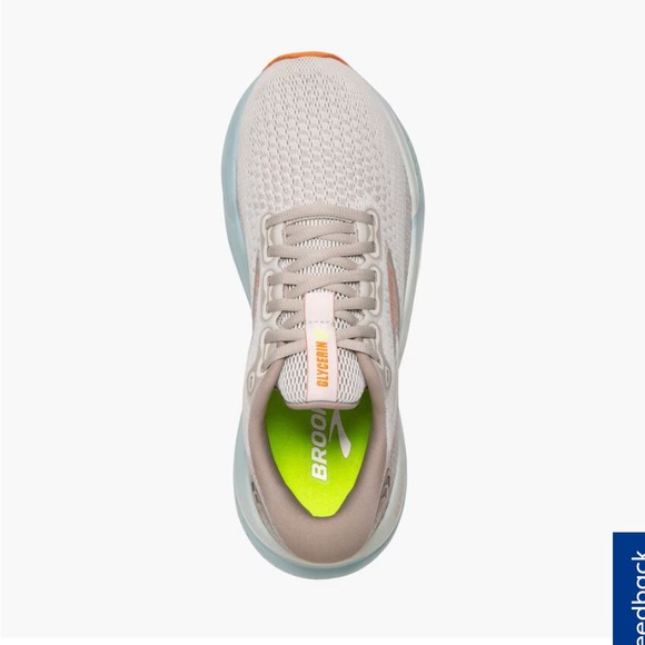 Brooks Women's Sneakers in Cream and Light Blue - Picture 3 of 14